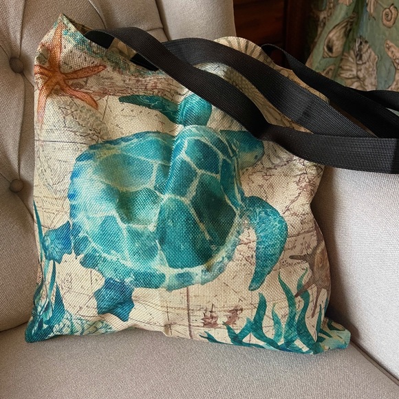 New Turtle Canvas Tote - Large - Picture 8 of 9